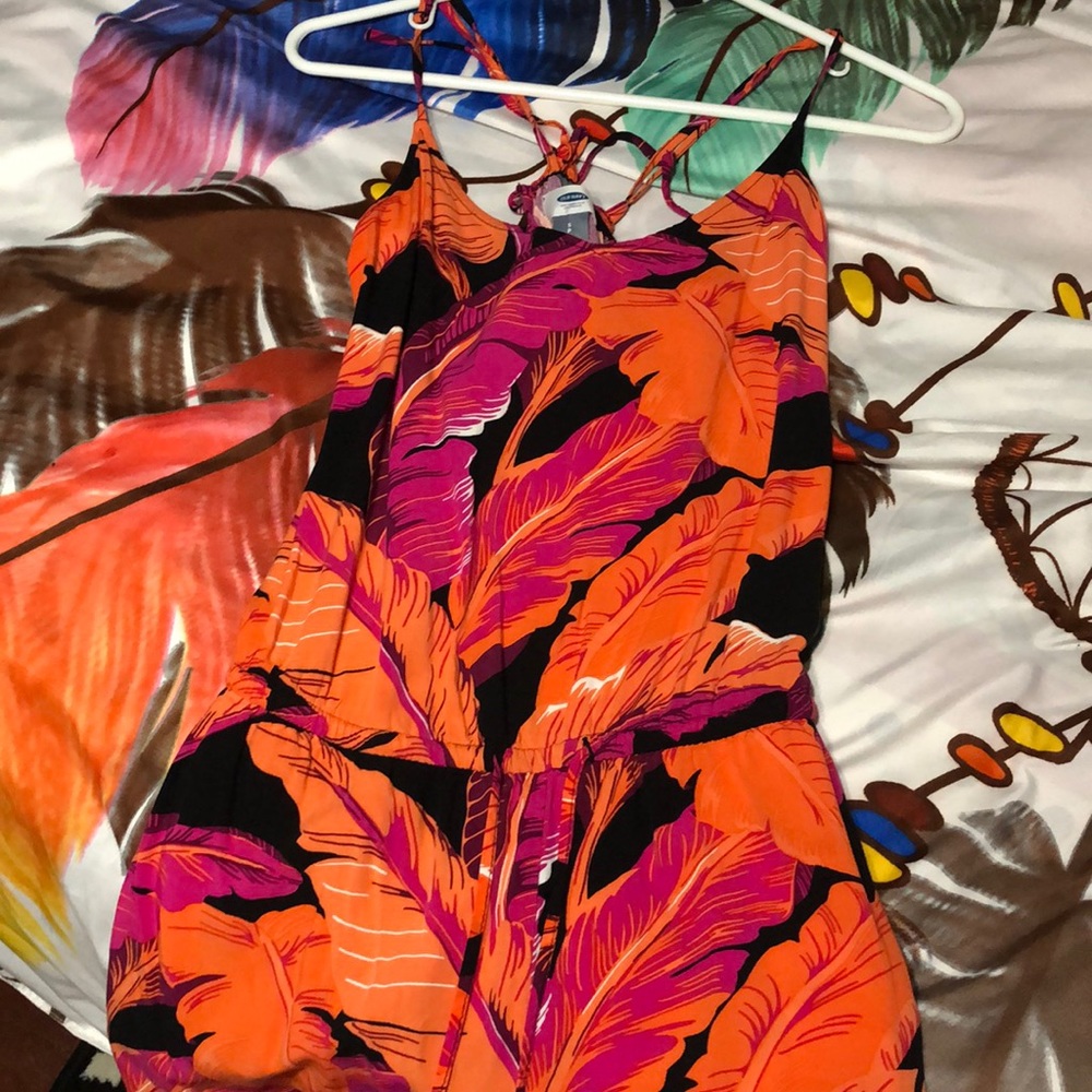 colorful flower romper